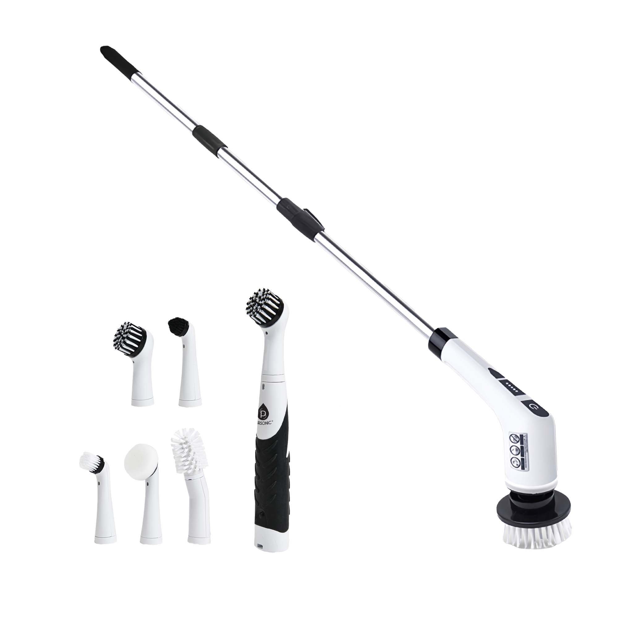 Pursonic Cordless Cleaning Power Bundle – Includes Rechargeable Power Scrubber Brush with 7 Heads + Cordless Scrubber Cleaning Brush with 5 Heads-0