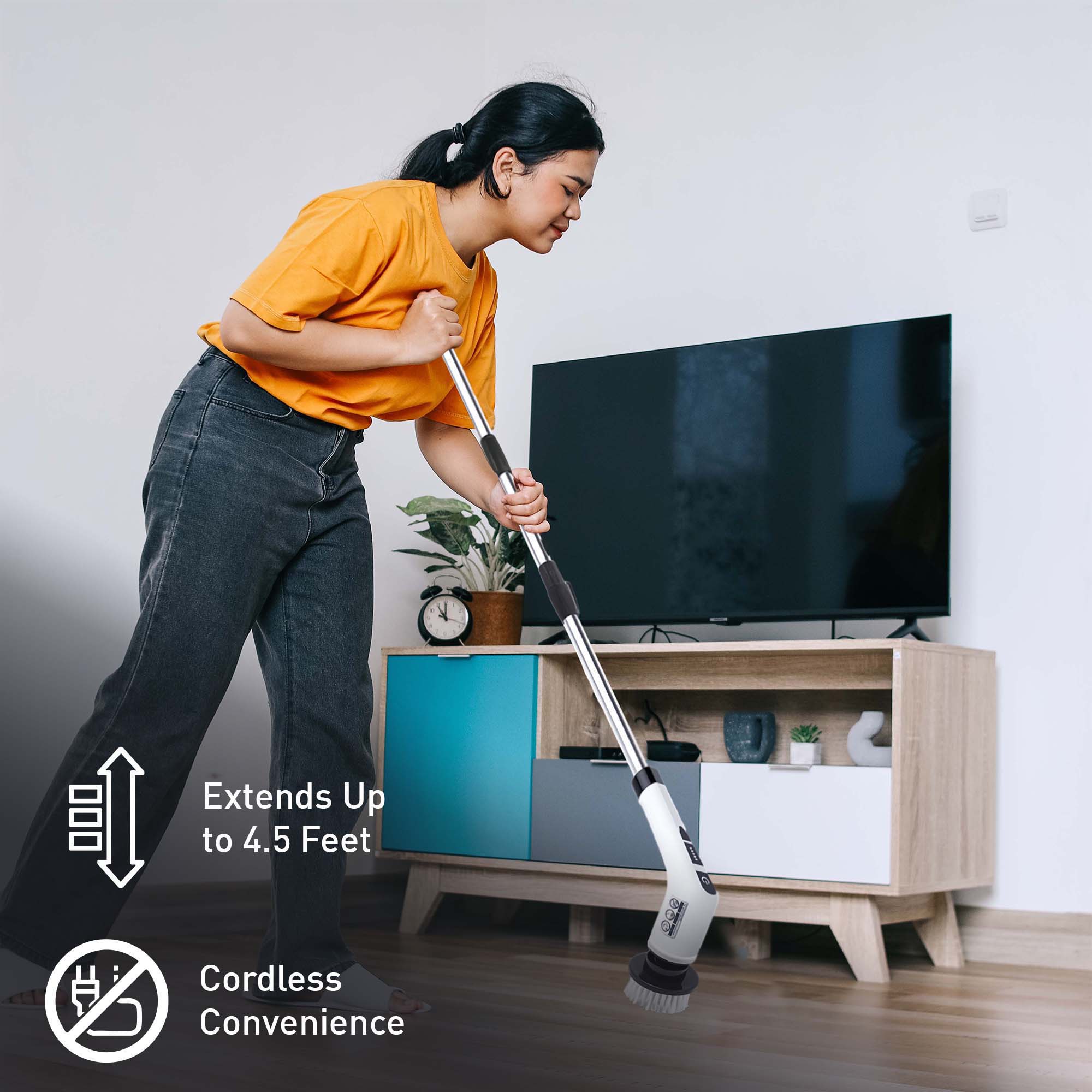 Pursonic Cordless Cleaning Power Bundle – Includes Rechargeable Power Scrubber Brush with 7 Heads + Cordless Scrubber Cleaning Brush with 5 Heads-1
